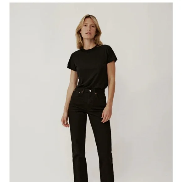 Buck Mason Black Straight Leg Jeans - Picture 1 of 6